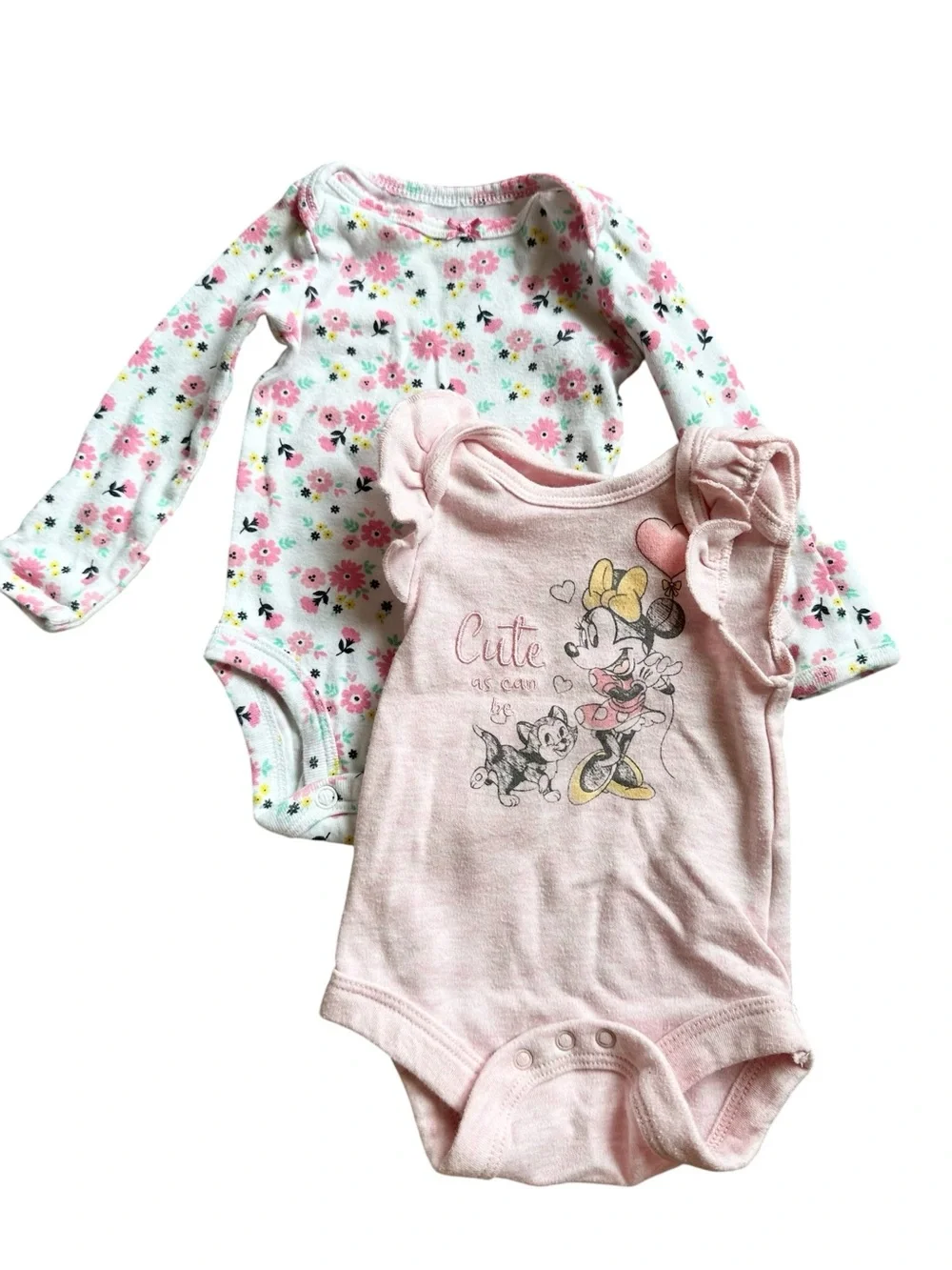 Newborn 18 piece mixed clothing lot for baby girls Carter’s, Gerber, Disney